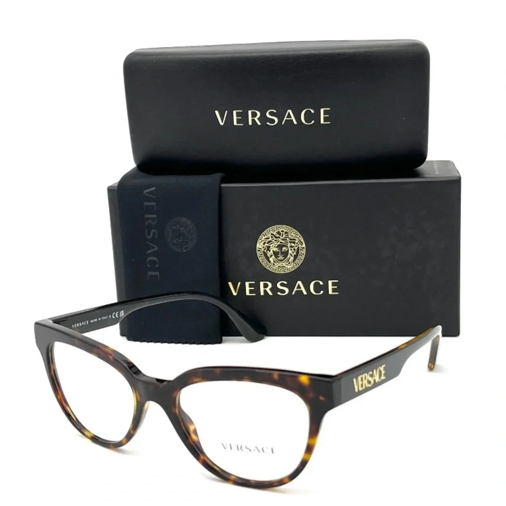 VERSACE VE3315 108 Havana / Demo Lens 52mm Eyeglasses